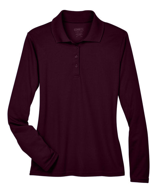 Polo piqué à manches longues Pinnacle Performance pour femme