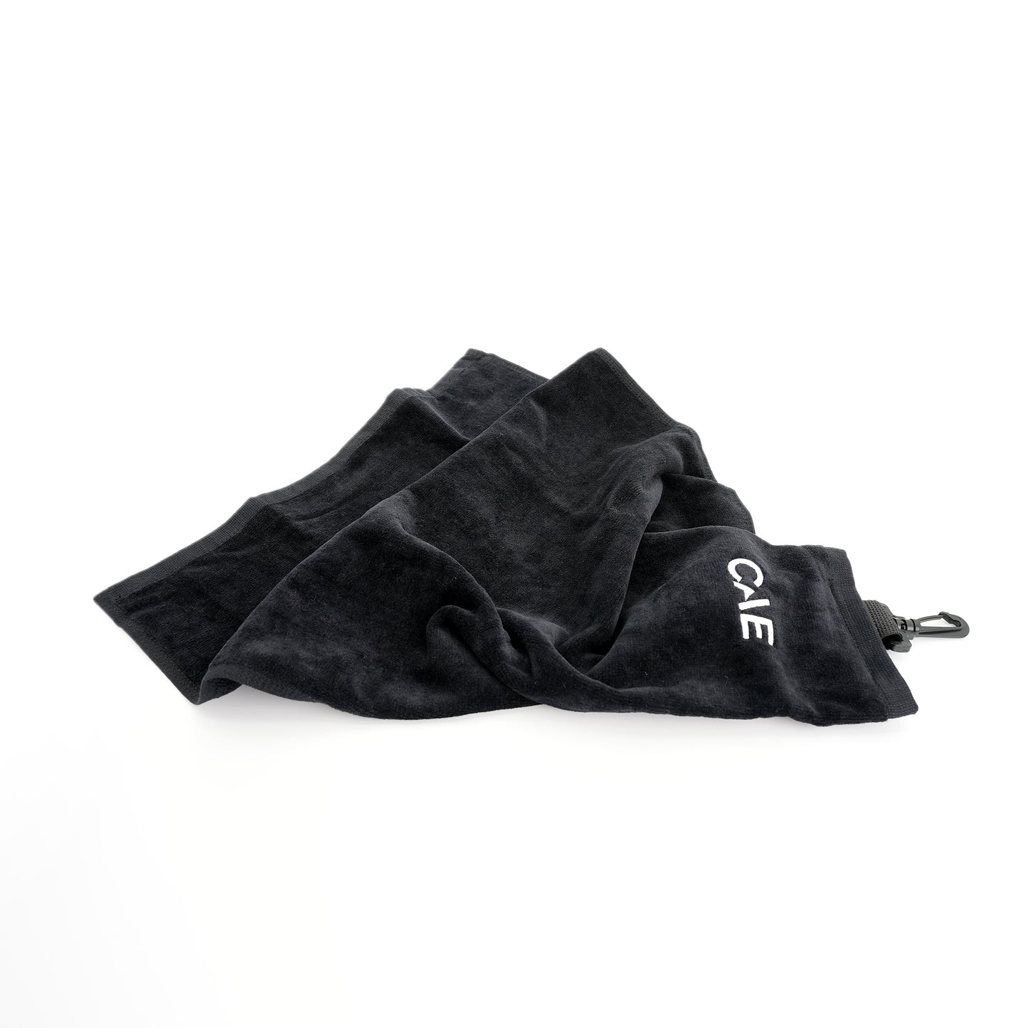 CAE Black Embroidered Golf Towel with Clip