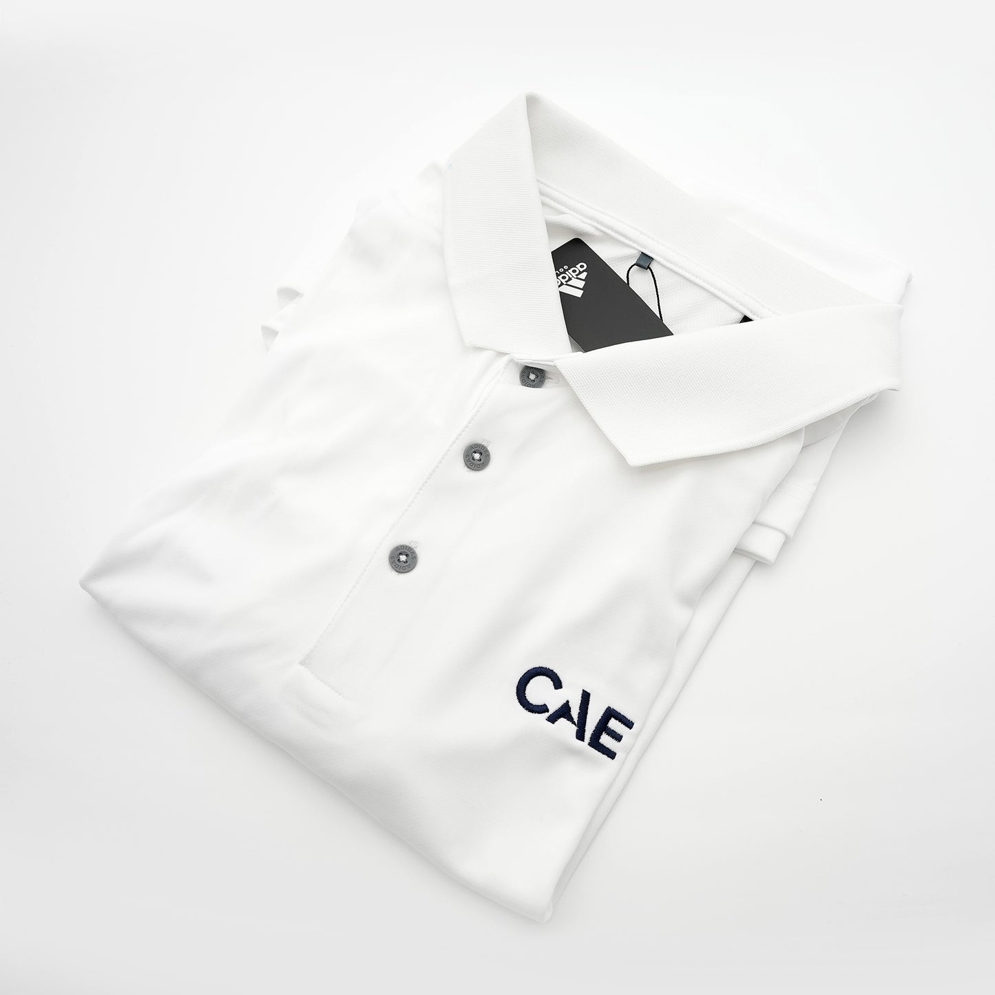 Adidas White CAE Logo Polo