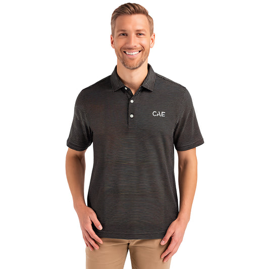Cutter & Buck Black Pinstripe CAE Polo
