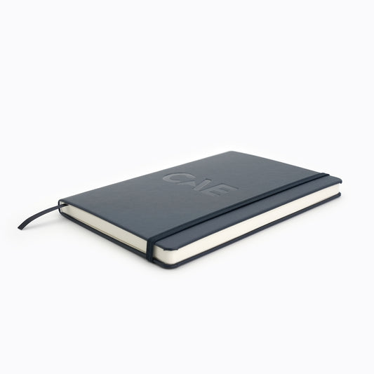 CAE Embossed Hardcover Notebook – Navy