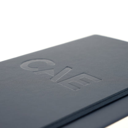 CAE Embossed Hardcover Notebook – Navy