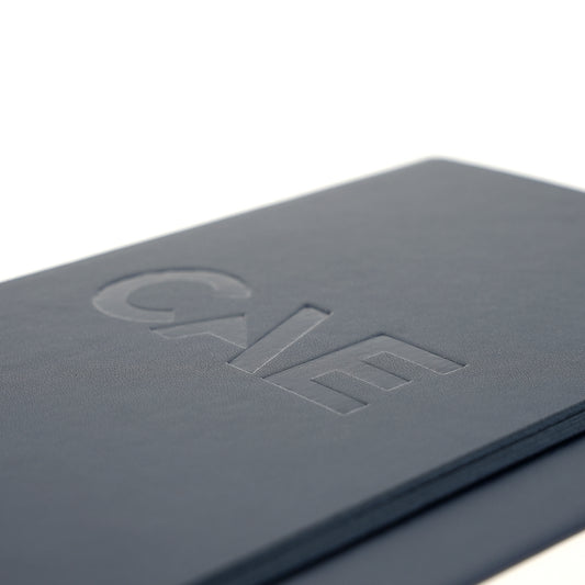 CAE Embossed Hardcover Notebook – Navy