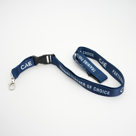 CAE Navy Lanyard – Training Partner of Choice