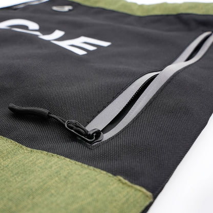 CAE Drawstring Backpack – Black & Olive