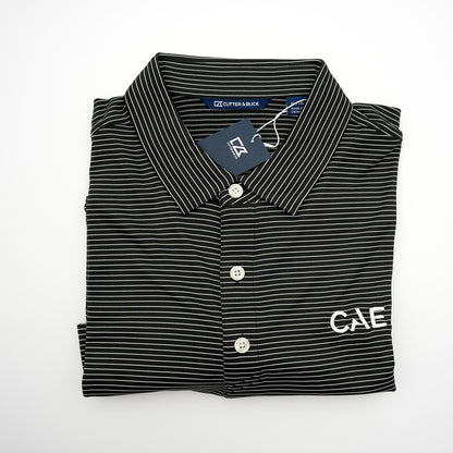 Cutter & Buck Black Pinstripe CAE Polo