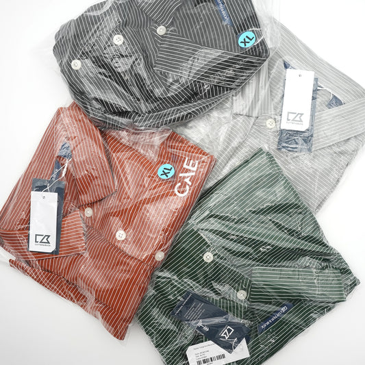 Cutter & Buck CAE Striped Polo Shirt